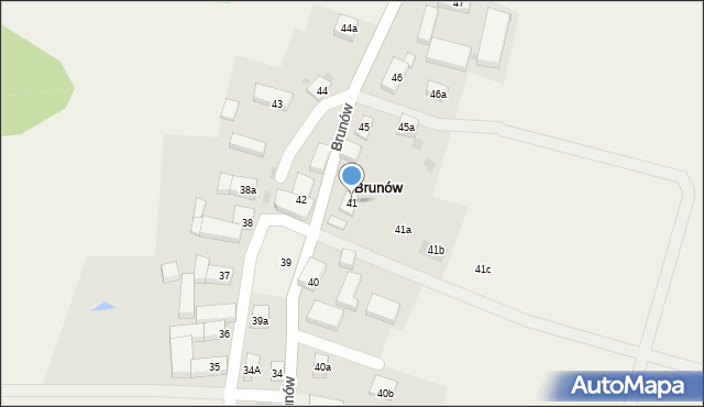 Brunów, Brunów, 41, mapa Brunów