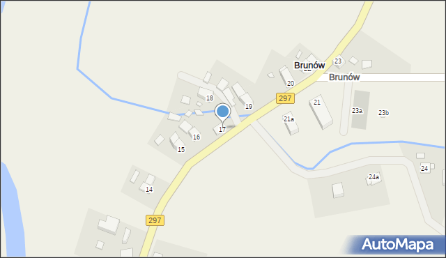 Brunów, Brunów, 17, mapa Brunów