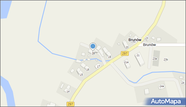 Brunów, Brunów, 18, mapa Brunów