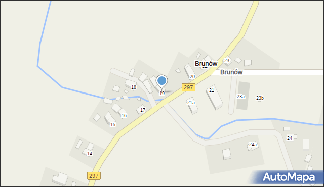 Brunów, Brunów, 19, mapa Brunów