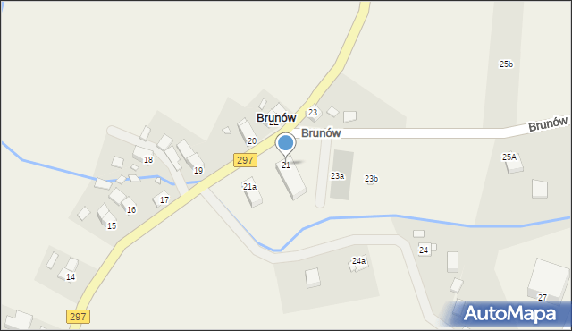 Brunów, Brunów, 21, mapa Brunów