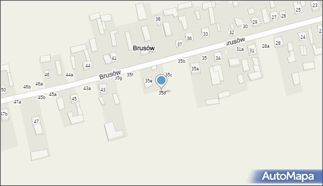 Brusów, Brusów, 35d, mapa Brusów