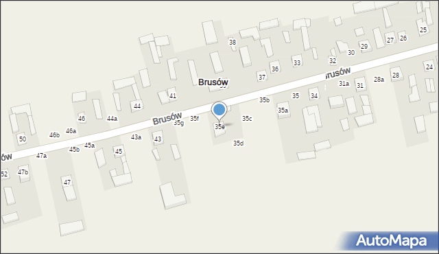 Brusów, Brusów, 35e, mapa Brusów