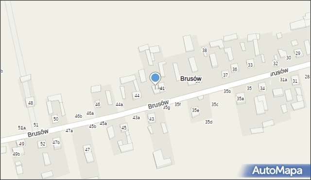 Brusów, Brusów, 42, mapa Brusów