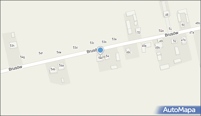 Brusów, Brusów, 54c, mapa Brusów