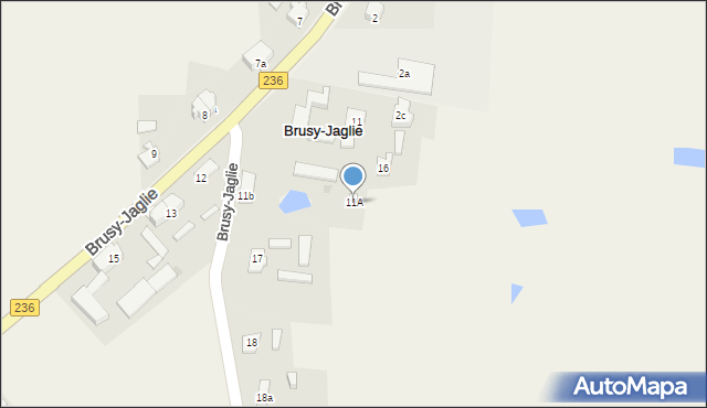 Brusy-Jaglie, Brusy-Jaglie, 11A, mapa Brusy-Jaglie