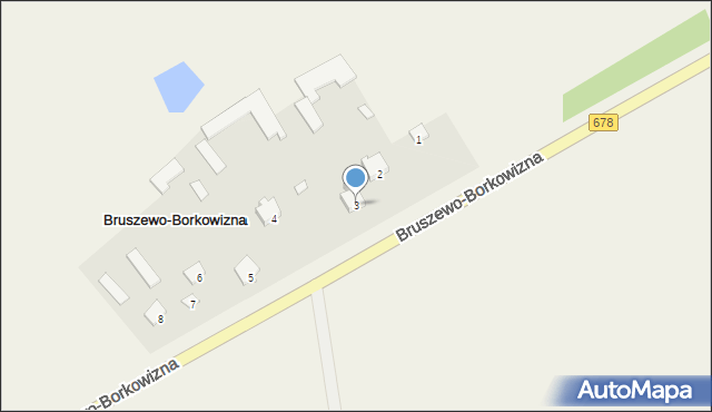 Bruszewo-Borkowizna, Bruszewo-Borkowizna, 3, mapa Bruszewo-Borkowizna