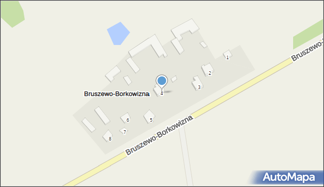 Bruszewo-Borkowizna, Bruszewo-Borkowizna, 4, mapa Bruszewo-Borkowizna