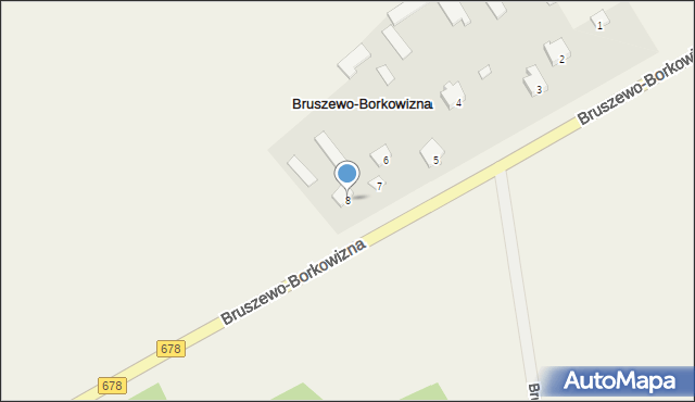 Bruszewo-Borkowizna, Bruszewo-Borkowizna, 8, mapa Bruszewo-Borkowizna