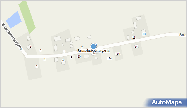 Bruszkowszczyzna, Bruszkowszczyzna, 12, mapa Bruszkowszczyzna