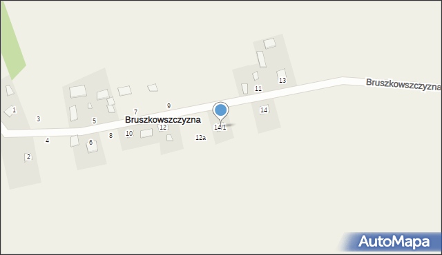 Bruszkowszczyzna, Bruszkowszczyzna, 14/1, mapa Bruszkowszczyzna