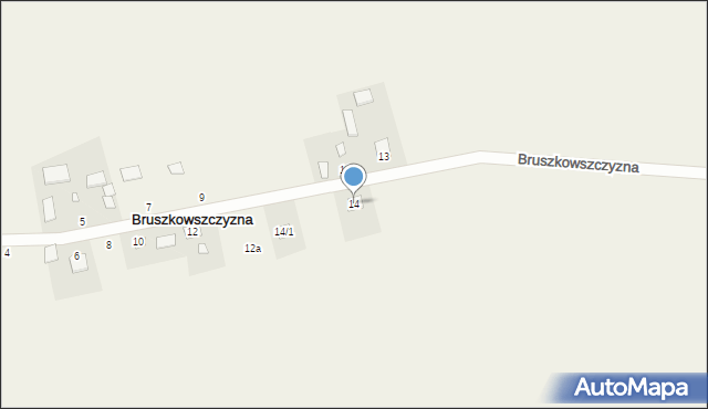 Bruszkowszczyzna, Bruszkowszczyzna, 14, mapa Bruszkowszczyzna