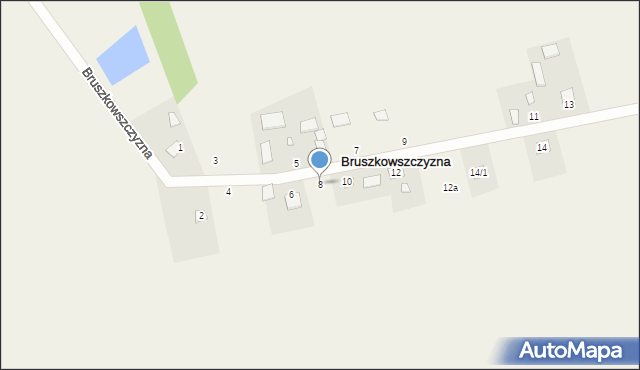 Bruszkowszczyzna, Bruszkowszczyzna, 8, mapa Bruszkowszczyzna