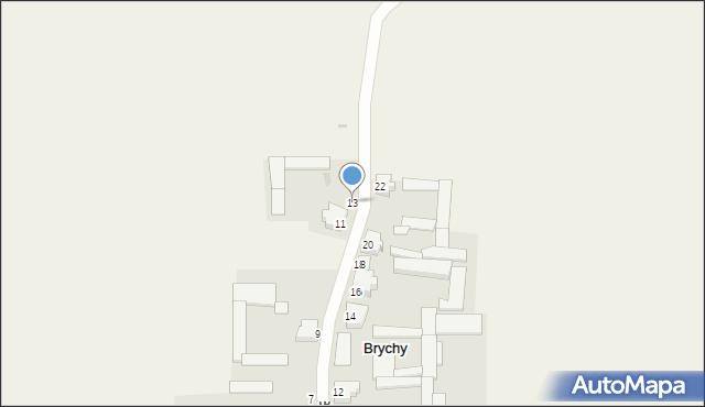 Brychy, Brychy, 13, mapa Brychy