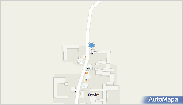 Brychy, Brychy, 22, mapa Brychy