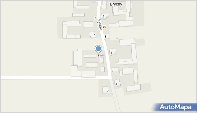 Brychy, Brychy, 3, mapa Brychy