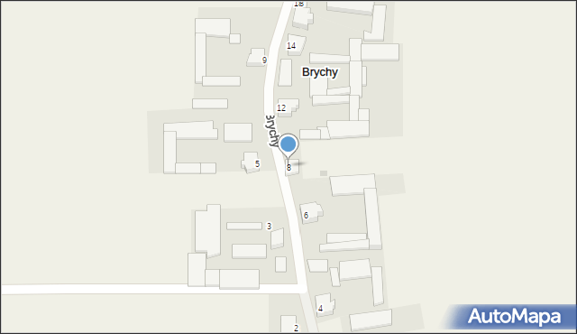 Brychy, Brychy, 8, mapa Brychy