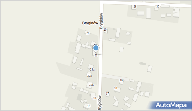 Brygidów, Brygidów, 22, mapa Brygidów