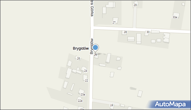 Brygidów, Brygidów, 25, mapa Brygidów