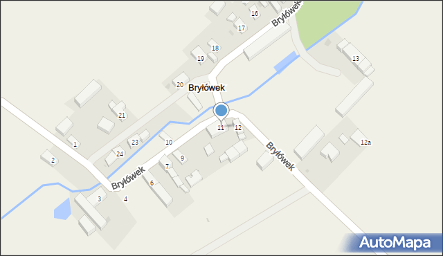 Bryłówek, Bryłówek, 11, mapa Bryłówek