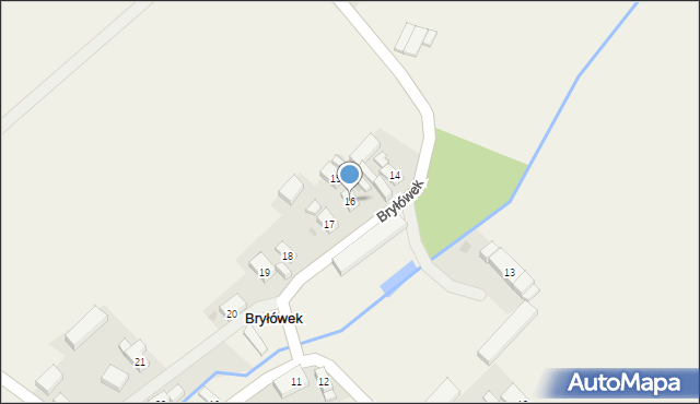 Bryłówek, Bryłówek, 16, mapa Bryłówek