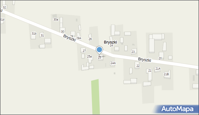 Bryszki, Bryszki, 25, mapa Bryszki