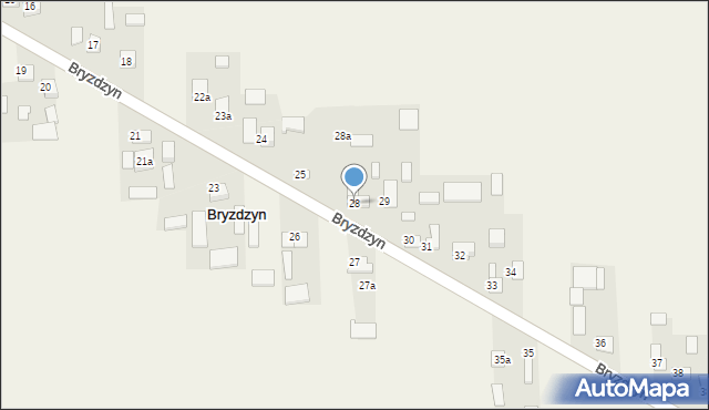 Bryzdzyn, Bryzdzyn, 28, mapa Bryzdzyn