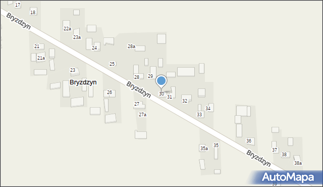 Bryzdzyn, Bryzdzyn, 30, mapa Bryzdzyn