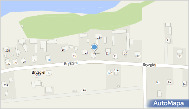 Bryzgiel, Bryzgiel, 13, mapa Bryzgiel