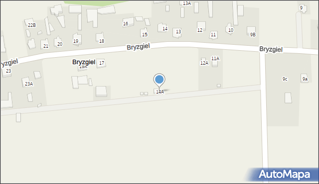 Bryzgiel, Bryzgiel, 14A, mapa Bryzgiel