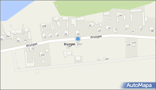 Bryzgiel, Bryzgiel, 17, mapa Bryzgiel