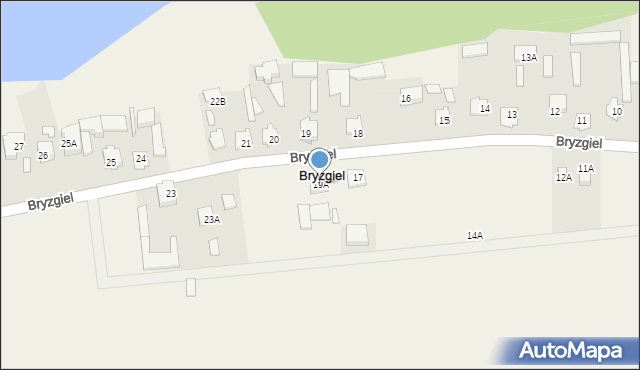 Bryzgiel, Bryzgiel, 19A, mapa Bryzgiel