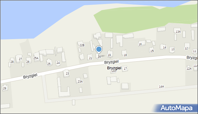 Bryzgiel, Bryzgiel, 20, mapa Bryzgiel