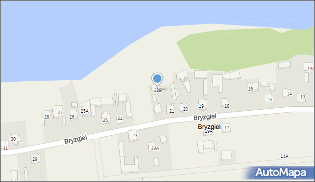 Bryzgiel, Bryzgiel, 22B, mapa Bryzgiel