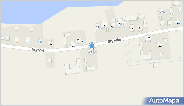 Bryzgiel, Bryzgiel, 30a, mapa Bryzgiel
