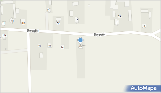 Bryzgiel, Bryzgiel, 8b, mapa Bryzgiel