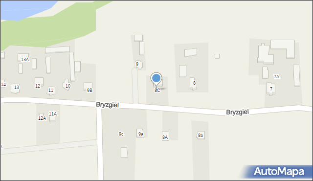 Bryzgiel, Bryzgiel, 8C, mapa Bryzgiel