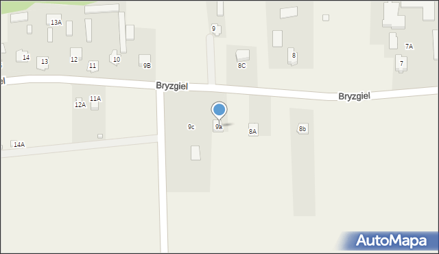 Bryzgiel, Bryzgiel, 9a, mapa Bryzgiel