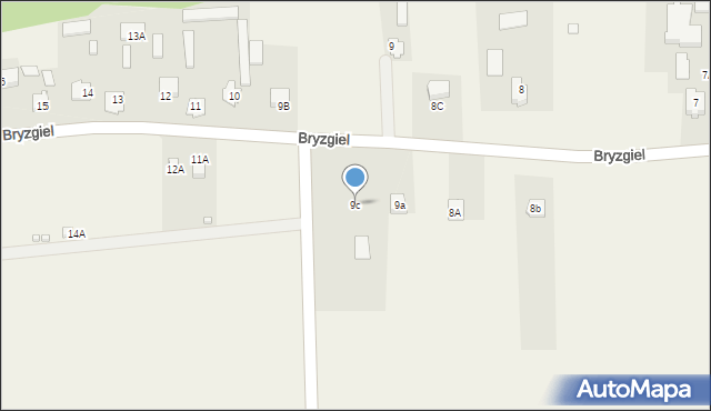 Bryzgiel, Bryzgiel, 9c, mapa Bryzgiel