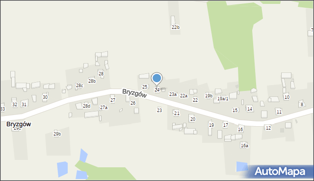 Bryzgów, Bryzgów, 24, mapa Bryzgów