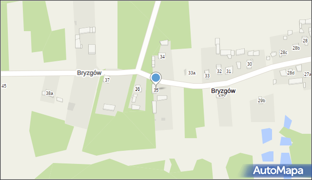 Bryzgów, Bryzgów, 35, mapa Bryzgów