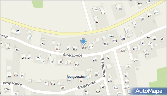 Brzączowice, Brzączowice, 162, mapa Brzączowice