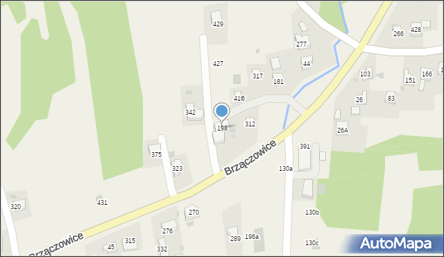 Brzączowice, Brzączowice, 198, mapa Brzączowice