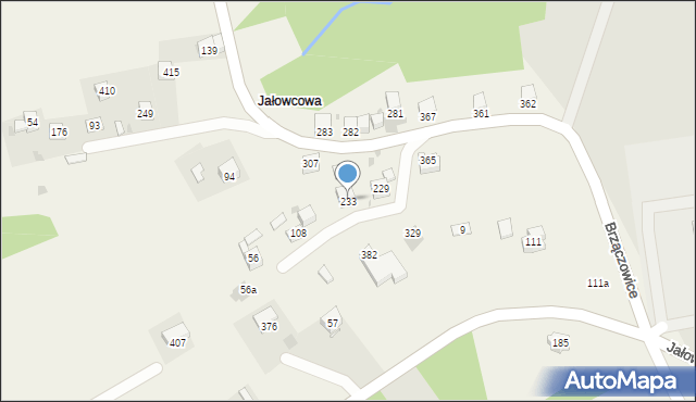 Brzączowice, Brzączowice, 233, mapa Brzączowice