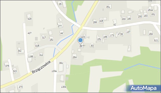 Brzączowice, Brzączowice, 26, mapa Brzączowice