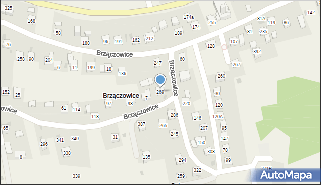 Brzączowice, Brzączowice, 269, mapa Brzączowice