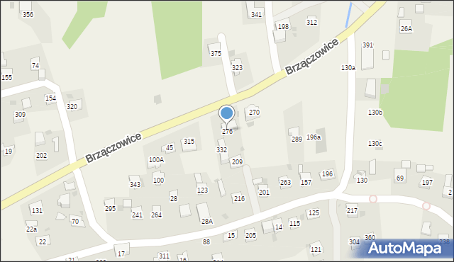 Brzączowice, Brzączowice, 276, mapa Brzączowice