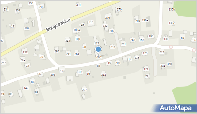 Brzączowice, Brzączowice, 28A, mapa Brzączowice