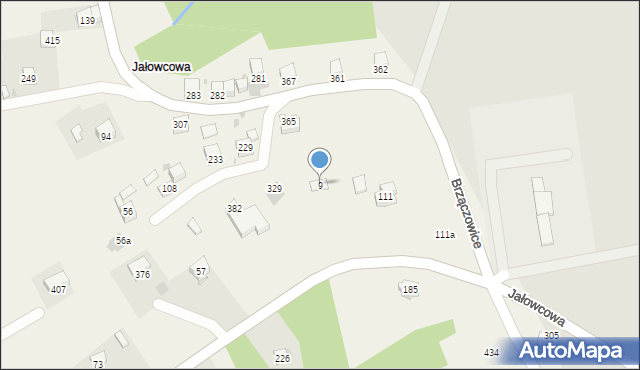 Brzączowice, Brzączowice, 9, mapa Brzączowice