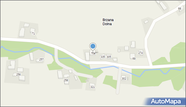 Brzana, Brzana, 246, mapa Brzana